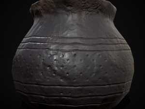 Sculpted Five Pottery Set Model 3D