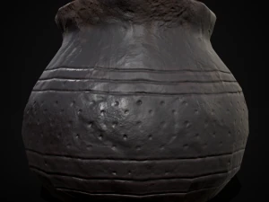 Sculpted Five Pottery Set 3D Model