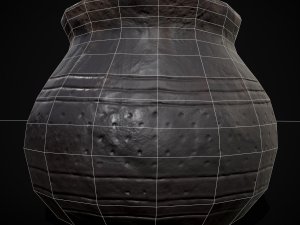 Sculpted Five Pottery Set Model 3D