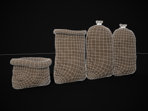 Burlap Sacks Storage Model 3D