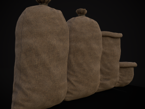 Burlap Sacks Storage Model 3D