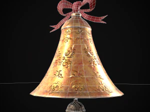 Gold Bell Tree Ornament 3D Model