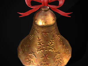 Gold Bell Tree Ornament 3D Model