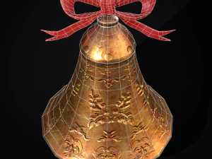 Gold Bell Tree Ornament 3D Model