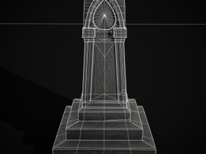 Gothic Obelisk Tombstone 3D 모델