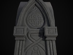 Gothic Obelisk Tombstone 3D 모델