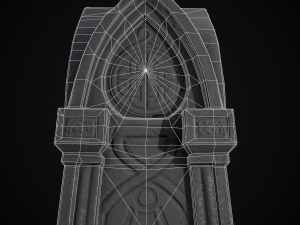 Gothic Obelisk Tombstone 3D 모델
