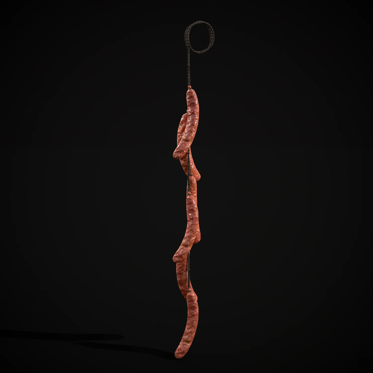 Hanging Chicken Sausage 3D Model .c4d .max .obj .3ds .fbx .stl .blend 