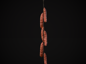 Hanging Chicken Sausage 3D Model