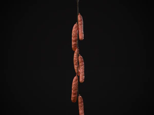 Hanging Chicken Sausage 3D Model