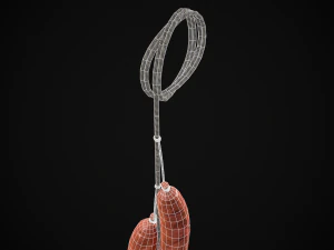 Hanging Chicken Sausage 3D Model