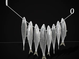 Hanging Herring Fish 3D Model