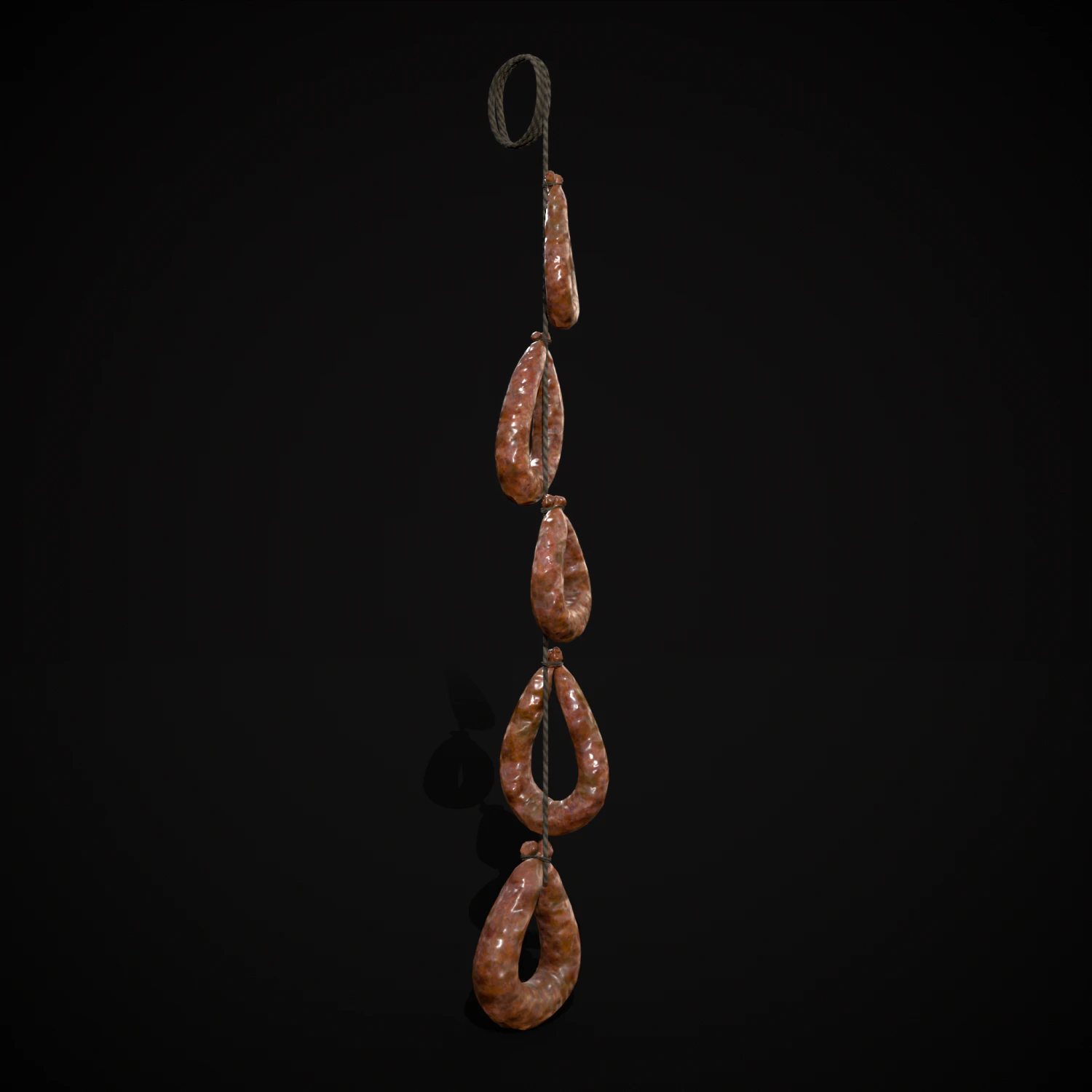 Hanging Turkey Kielbasa 3D Model .c4d .max .obj .3ds .fbx .stl .blend 