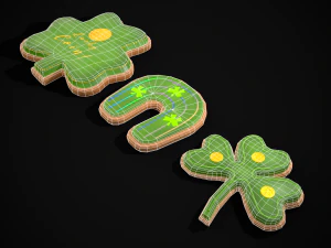 Lucky StPatricks Cookies 3D Model