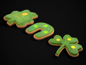 Lucky StPatricks Cookies 3D Model