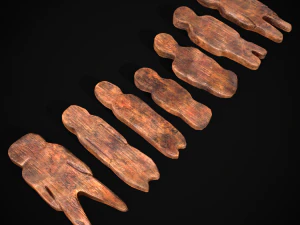 Conjunto de brinquedos infantis de madeira Modelo 3D