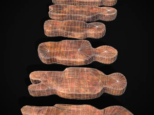 Wooden Kids Toy Set 3D Model