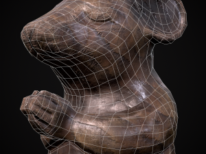 Wooden Praying Mouse Toy Model 3D