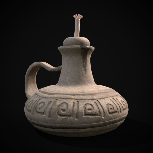 Old Oil Lamp 3Dモデル .c4d .max .obj .3ds .fbx .stl .blend 