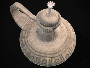 Old Oil Lamp 3D Model