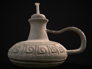 Old Oil Lamp 3Dモデル