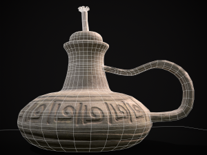 Old Oil Lamp 3Dモデル