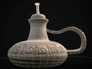 Old Oil Lamp 3D Model