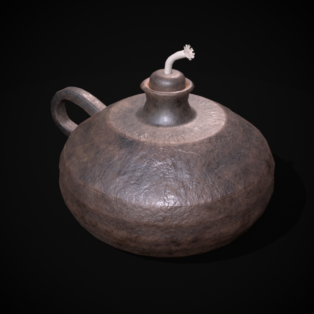 Celtic Oil Lamp 3Dモデル .c4d .max .obj .3ds .fbx .stl .blend 