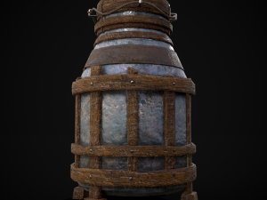 Metal Liquid Storage Container 3D Model