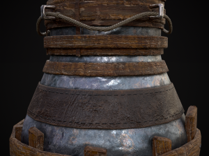Metal Liquid Storage Container 3D Model