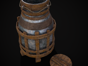 Metal Liquid Storage Container 3D Model