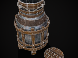 Metal Liquid Storage Container 3D Model