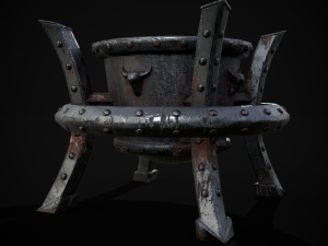 Gothic Iron Cauldron 3D-Modell