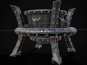 Gothic Iron Cauldron 3D Model