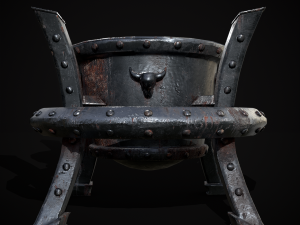 Gothic Iron Cauldron 3D Model