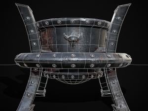 Gothic Iron Cauldron 3D Model