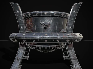 Gothic Iron Cauldron 3D Model
