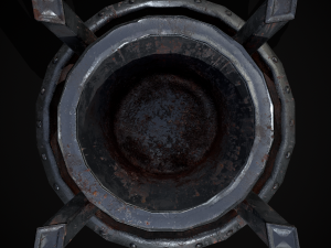 Gothic Iron Cauldron 3D Model