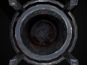 Gothic Iron Cauldron 3D Model