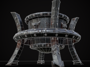 Gothic Iron Cauldron 3D Model