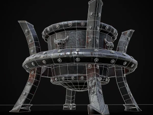 Gothic Iron Cauldron 3D Model