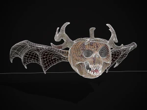 Pumpkin with Wings 3D Model