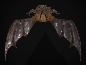 Pumpkin with Wings 3D Model
