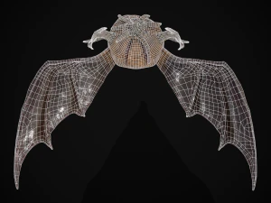 Pumpkin with Wings 3D Model