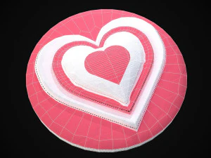 Stitched Craft Heart 3D Model