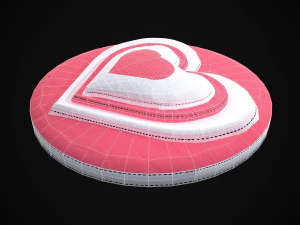 Stitched Craft Heart 3D Model
