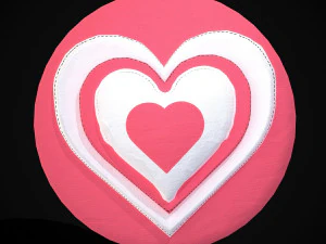 Stitched Craft Heart 3D Model