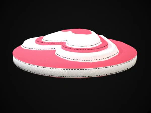 Stitched Craft Heart 3D Model