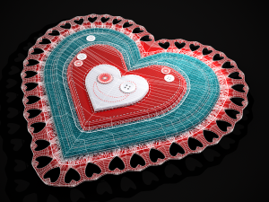 Valentines Fabric Heart 3D मॉडल