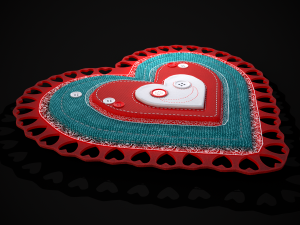Valentines Fabric Heart 3D मॉडल